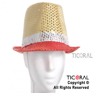 SOMBRERO GUAPO LENT ORO/BCO/ROJO HS4421-2 x 1